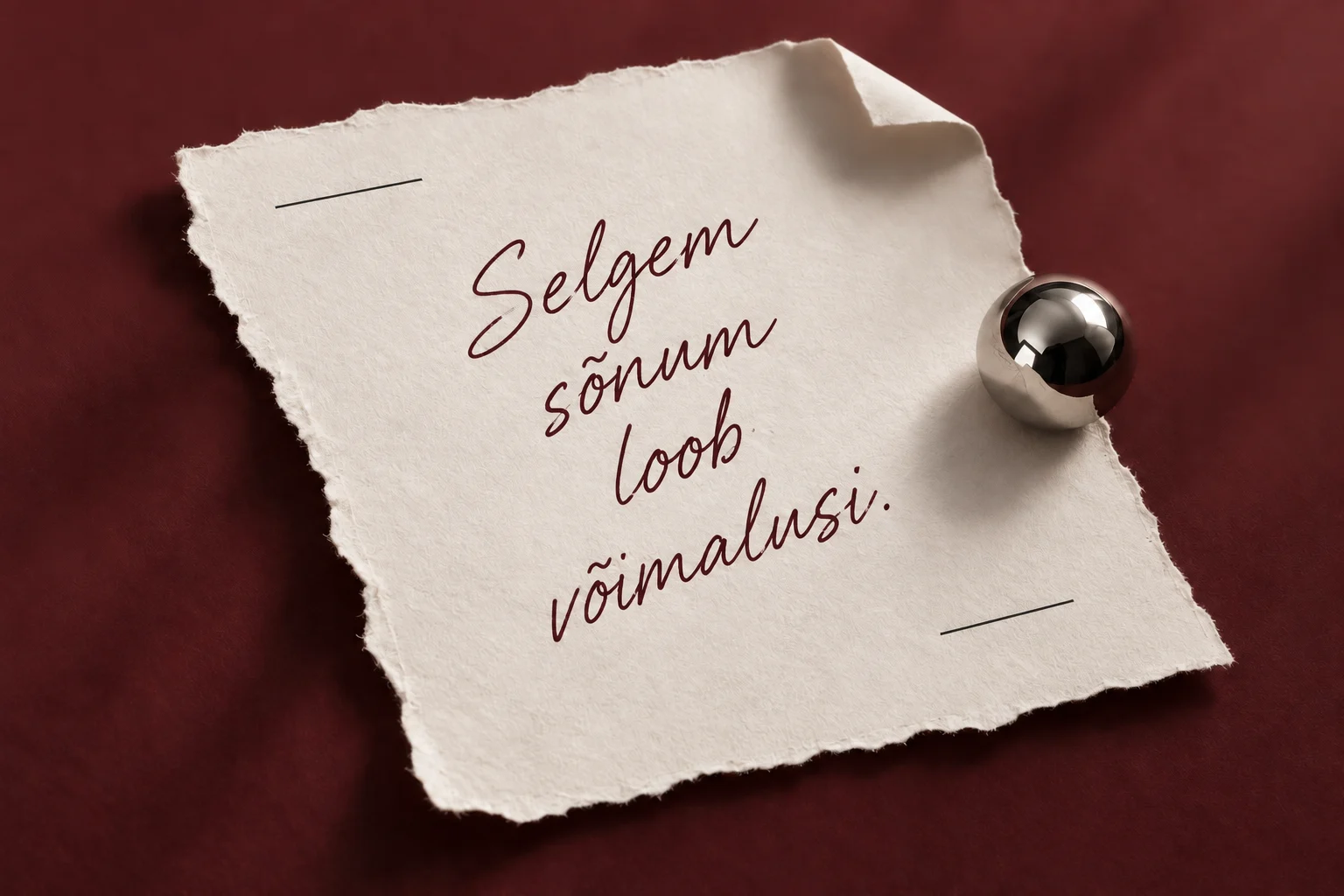 A torn paper note reading A clearer message creates options